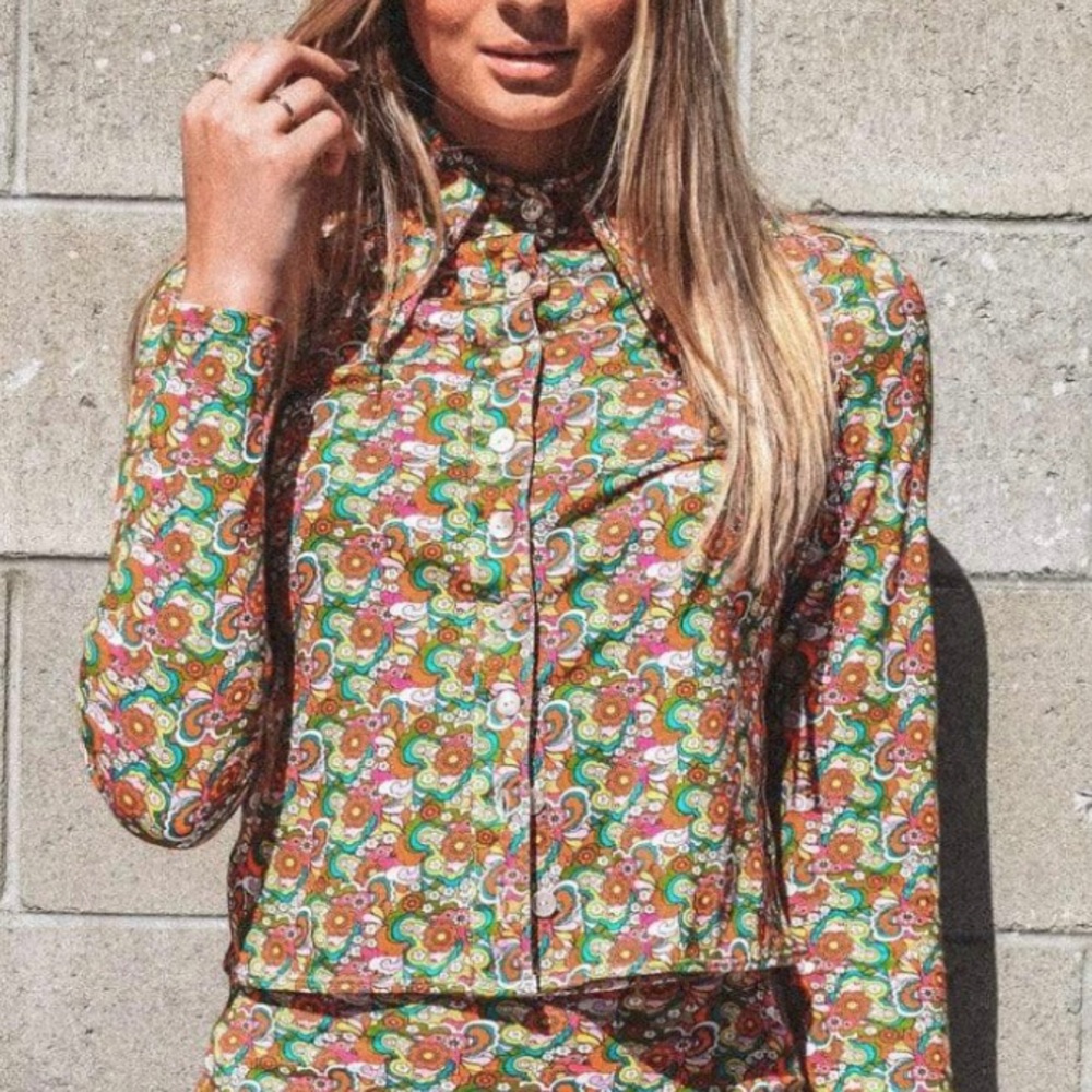 SOLD - Fantasia Button Up Blouse